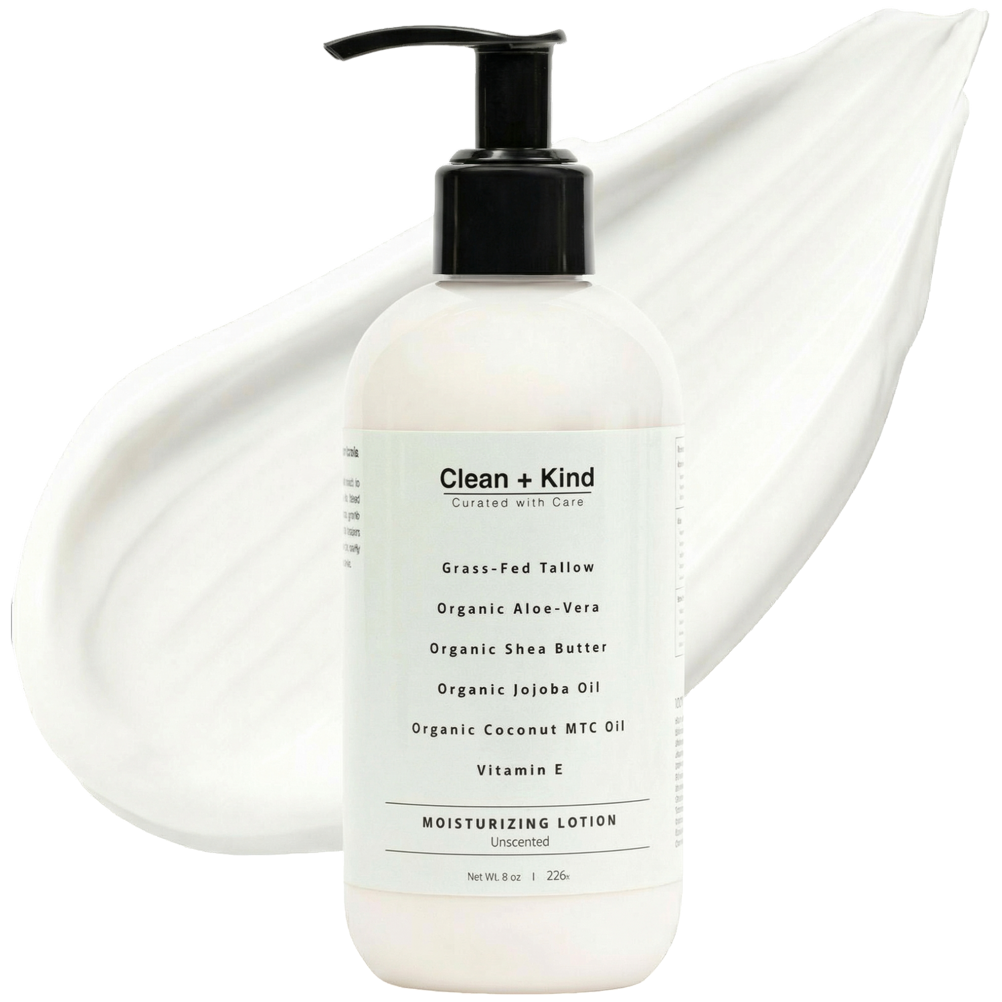Grass-Fed Tallow Lotion - Lightweight Unscented Body Lotion