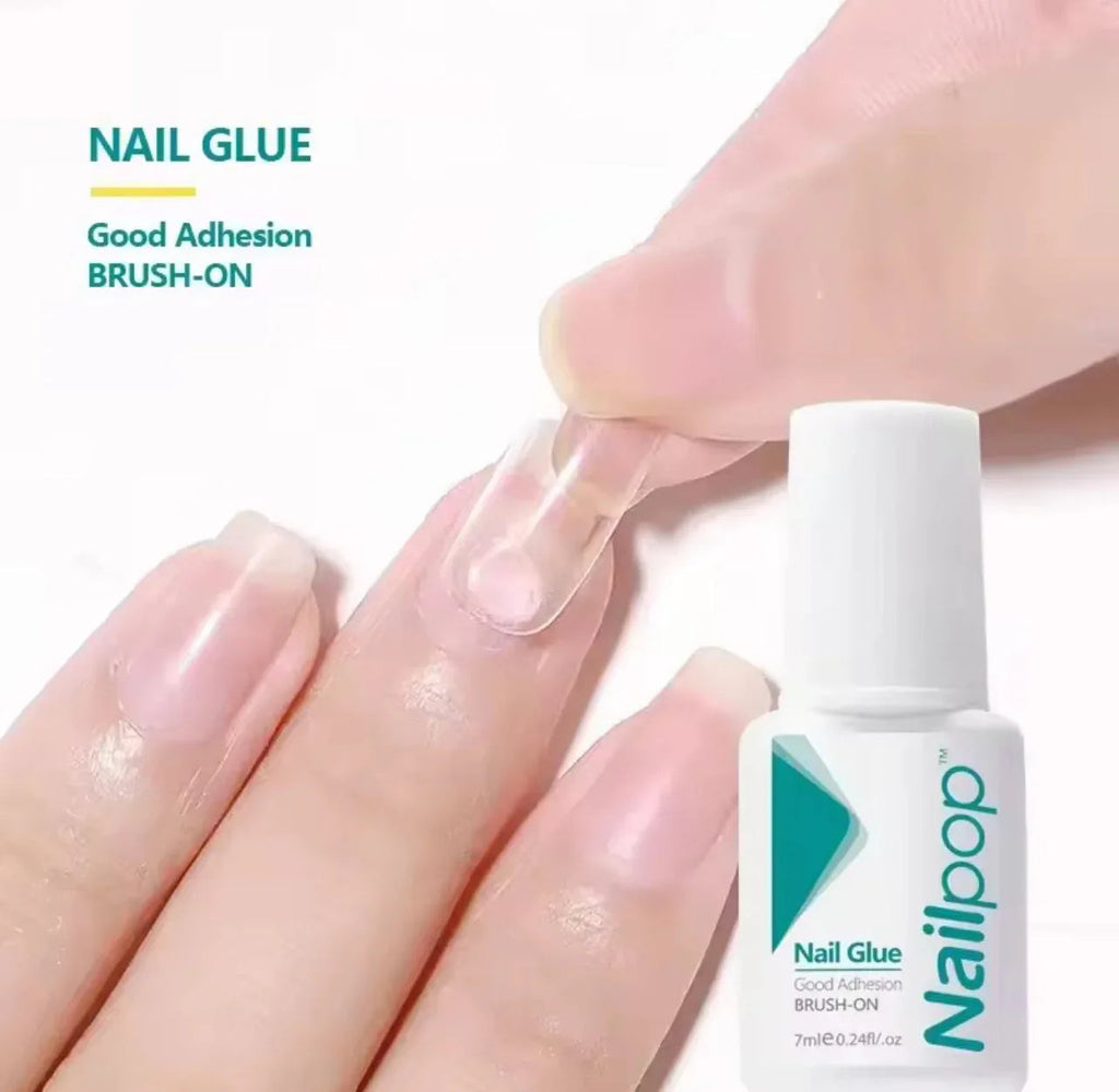 Professional Brush-On Nail Glue - Long-Lasting Press-On Nail Adhesive