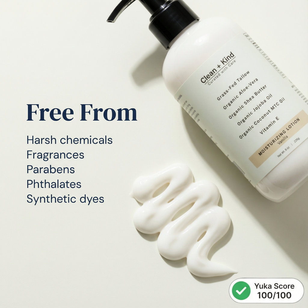 Grass-Fed Tallow Lotion - Lightweight Unscented Body Lotion