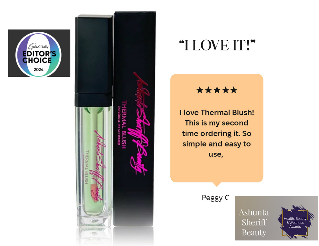 Ashunta Sheriff Blush Oil Serum - pH-Reactive - Hydrating Dewy Blush for Cheeks & Lips