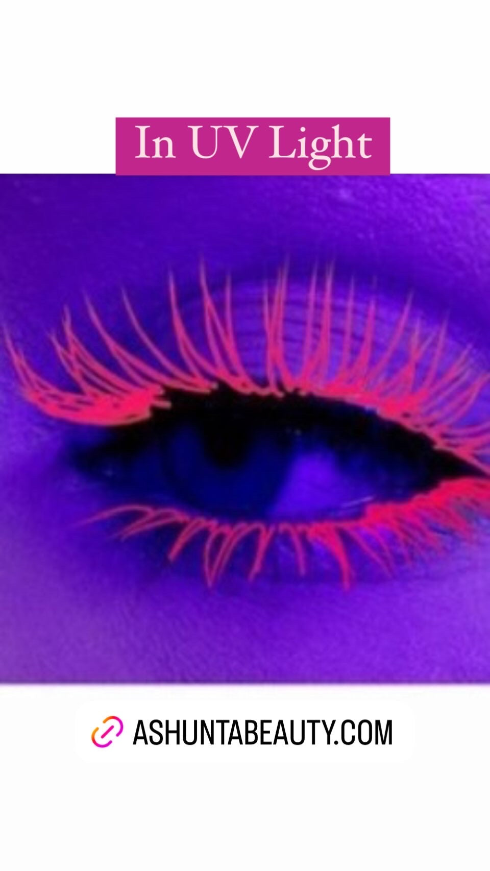 Ashunta Sheriff UV Glow Mascara - Blacklight Reactive Vegan Mascara in 6 Neon Shades