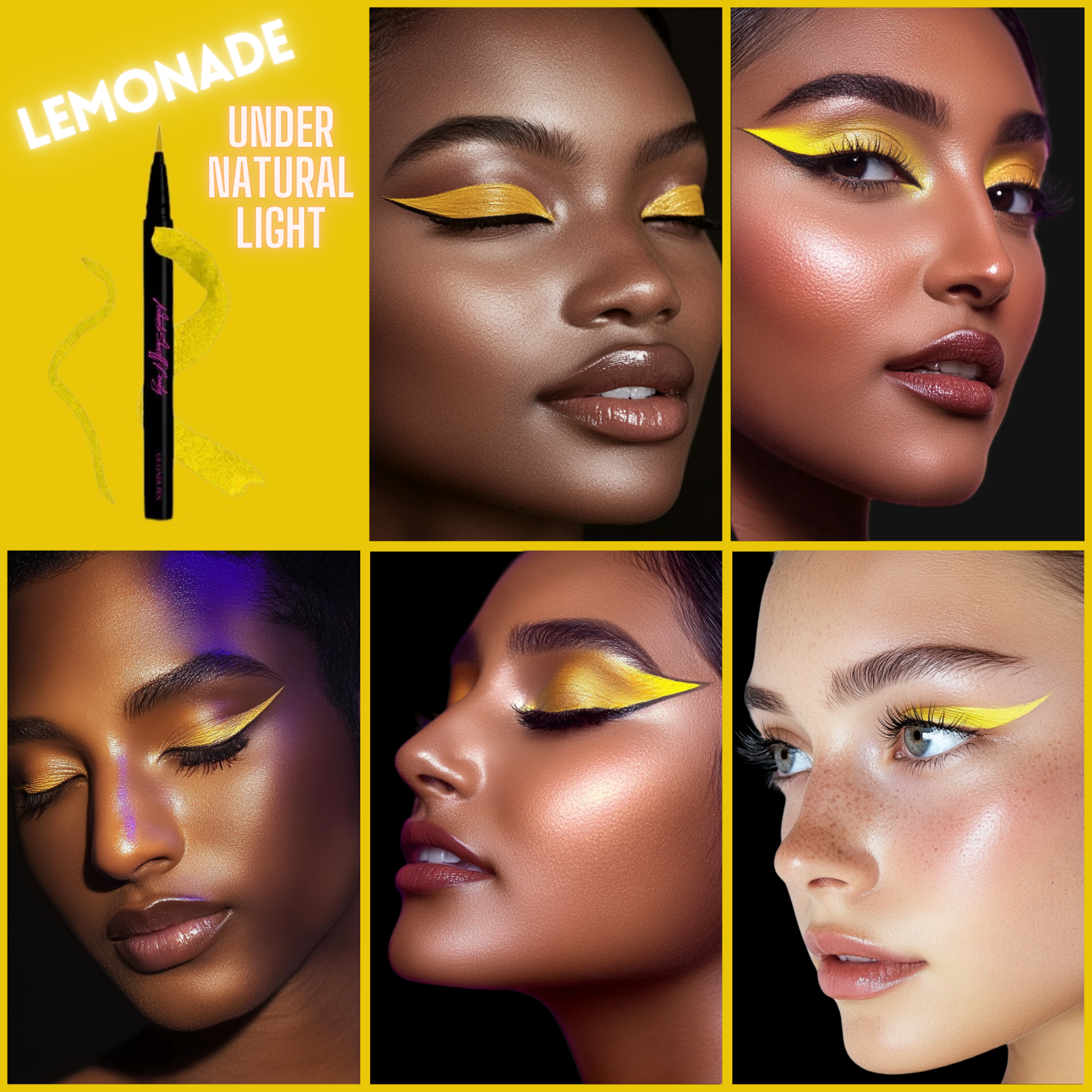 Ashunta Sheriff UV Glow Vegan Eyeliner Pen - Blacklight Reactive in 8 Neon Colors