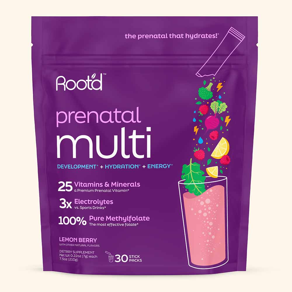 Essential Prenatal Vitamins with Electrolytes - Clinically Studied for Mom & Baby | Root'd