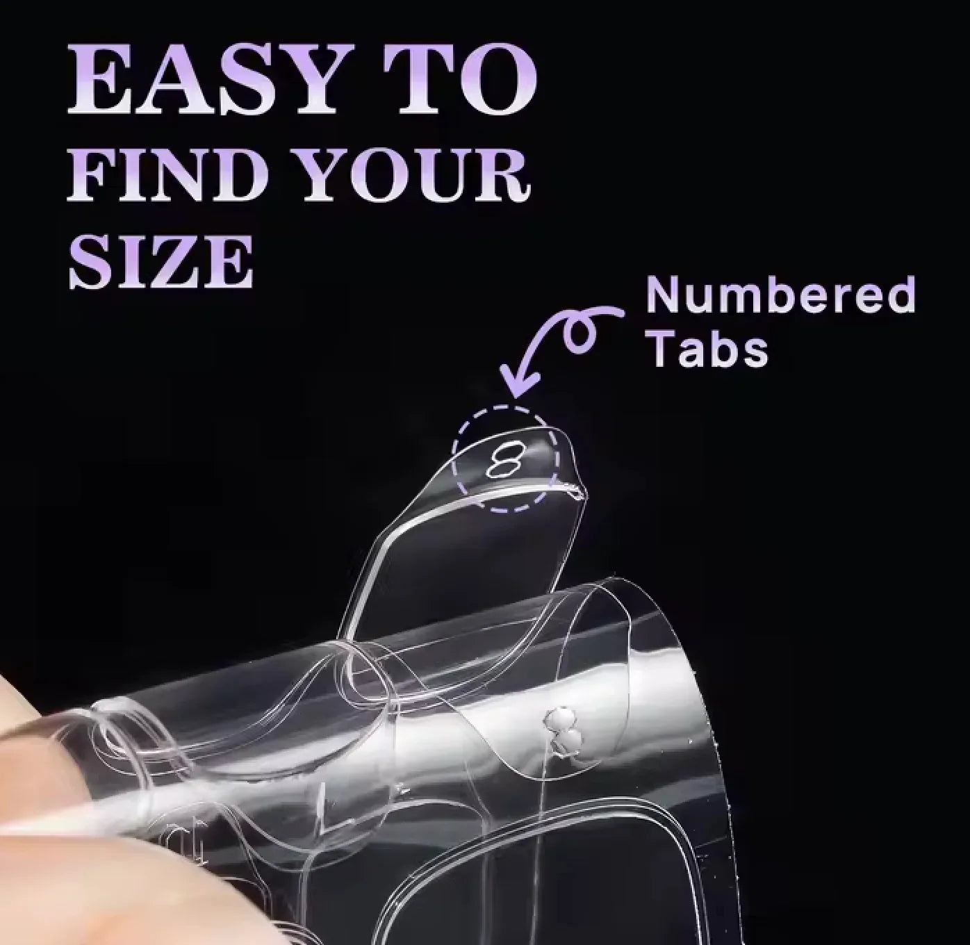 Press-On Nail Adhesive Tabs - 300 Pieces (10 Sheets, 15 Sizes)