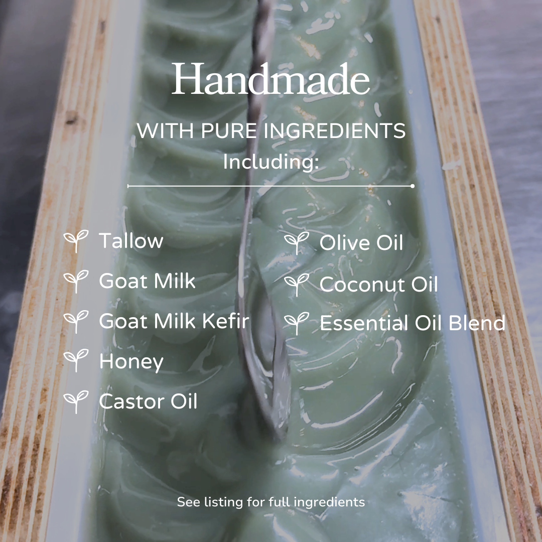 Blue Tansy Facial Soap Bar - Probiotic Tallow Face Cleanser | Natural