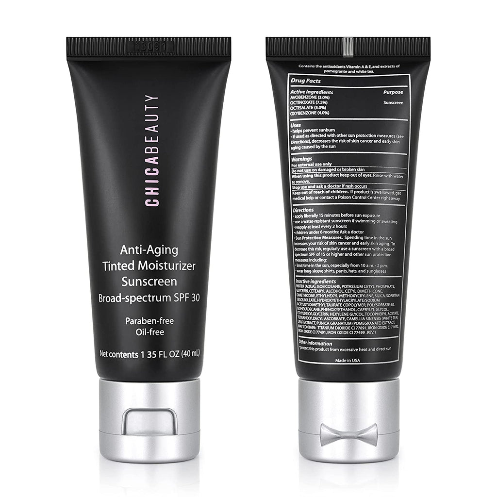 Anti-Aging Tinted Moisturizer with SPF 30 - 3-in-1 Sunscreen (3 Shades)