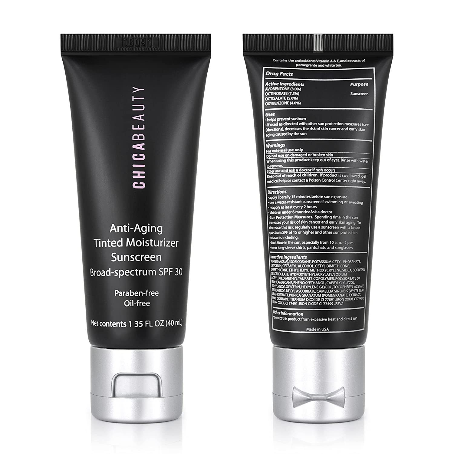 Anti-Aging Tinted Moisturizer with SPF 30 - 3-in-1 Sunscreen (3 Shades)