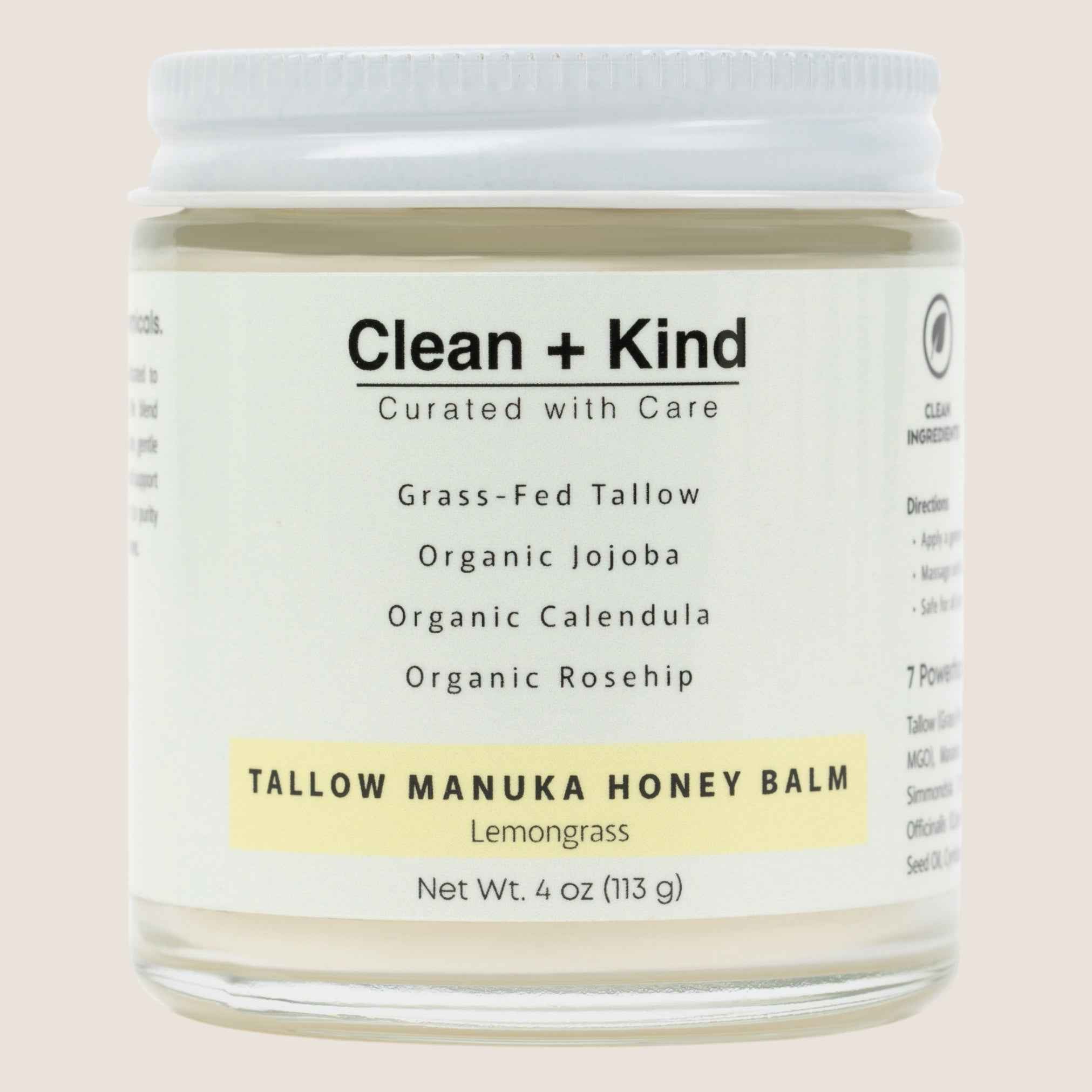 Whipped Tallow Honey Balm - Grass-Fed Tallow & Raw Honey Skin Balm